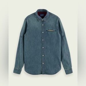 NWOT SCOTCH & SODA Lightweight Denim Shirt Men’s Large